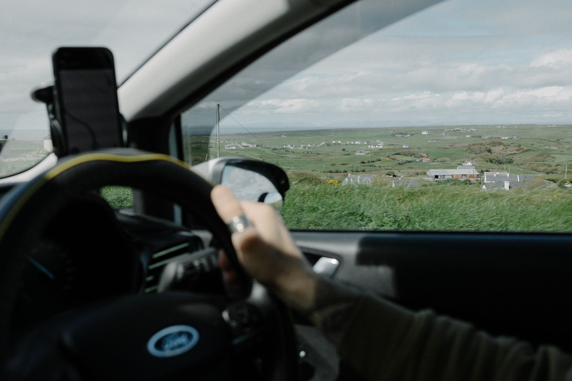 Driving through the English countryside